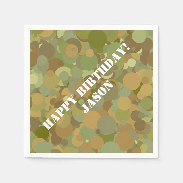 Desert Camouflage Paper Napkins (Front)