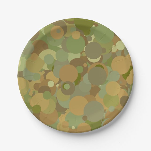 Desert Camouflage Paper Plates (Front)