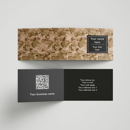 Desert Camouflage Pattern Military Pattern Army Business Card