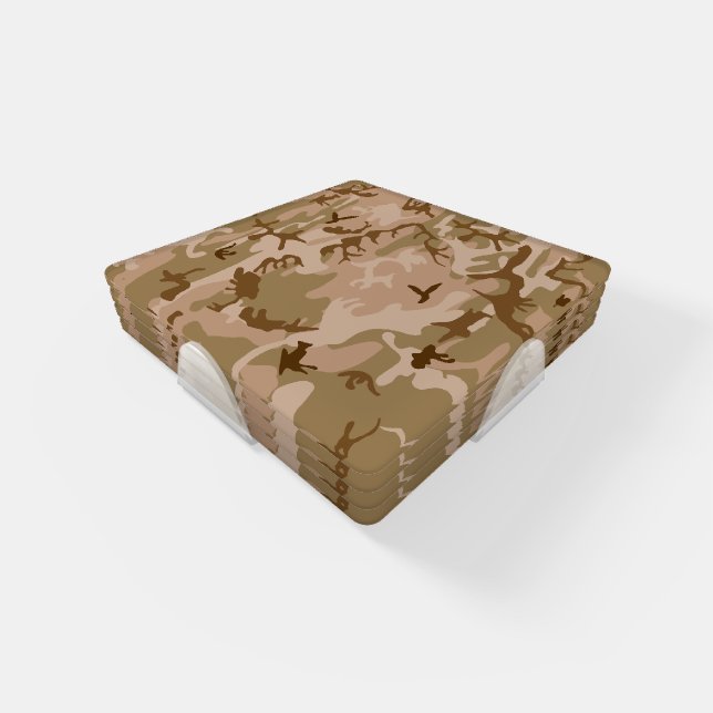 Desert Camouflage Pattern, Military Pattern, Army Coaster Set (Set)