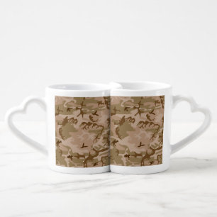 Desert Camouflage Pattern, Military Pattern, Army Coffee Mug Set