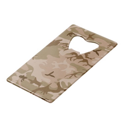 Desert Camouflage Pattern Military Pattern Army Credit Card Bottle Opener