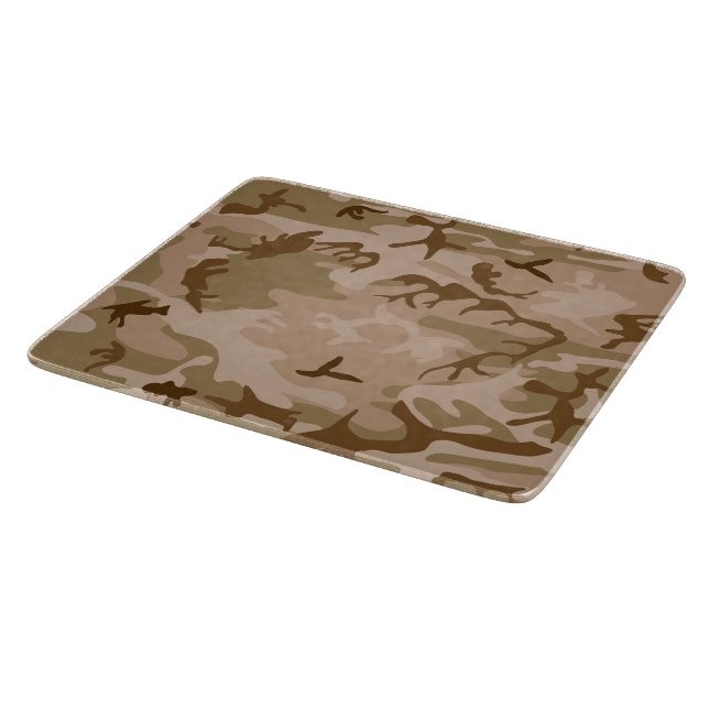 Desert Camouflage Pattern, Military Pattern, Army Cutting Board (Corner)