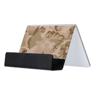 Desert Camouflage Pattern, Military Pattern, Army Desk Business Card Holder