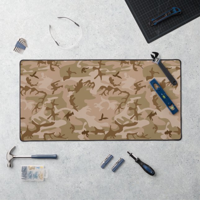Desert Camouflage Pattern, Military Pattern, Army Desk Mat (Workstation)