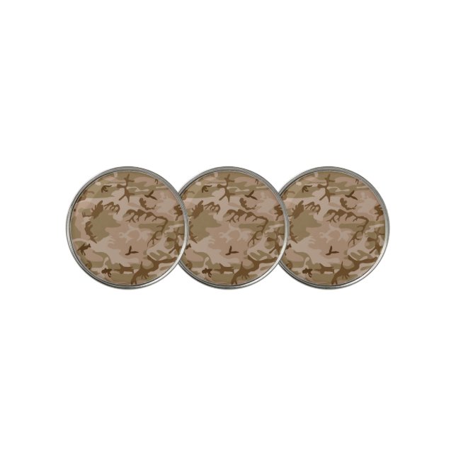 Desert Camouflage Pattern, Military Pattern, Army Golf Ball Marker (3 Up)