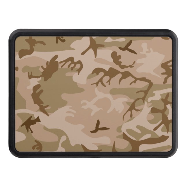 Desert Camouflage Pattern, Military Pattern, Army Hitch Cover (Front)