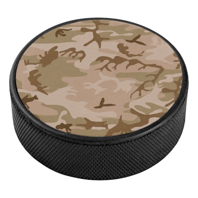 Desert Camouflage Pattern, Military Pattern, Army Hockey Puck (3/4)