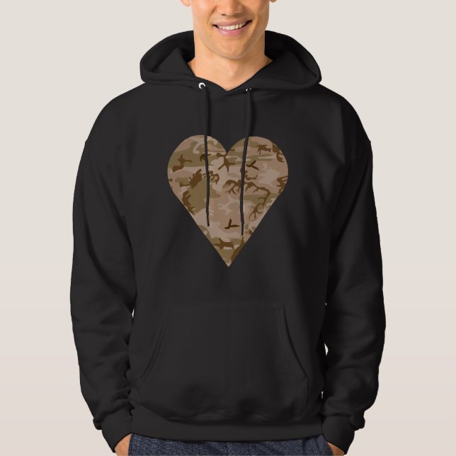 Desert Camouflage Pattern, Military Pattern, Army Hoodie (Front)