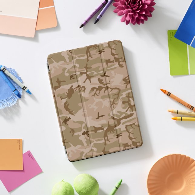 Desert Camouflage Pattern, Military Pattern, Army iPad Pro Cover (Desk)