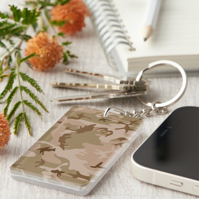 Desert Camouflage Pattern, Military Pattern, Army Keychain (Front Right)