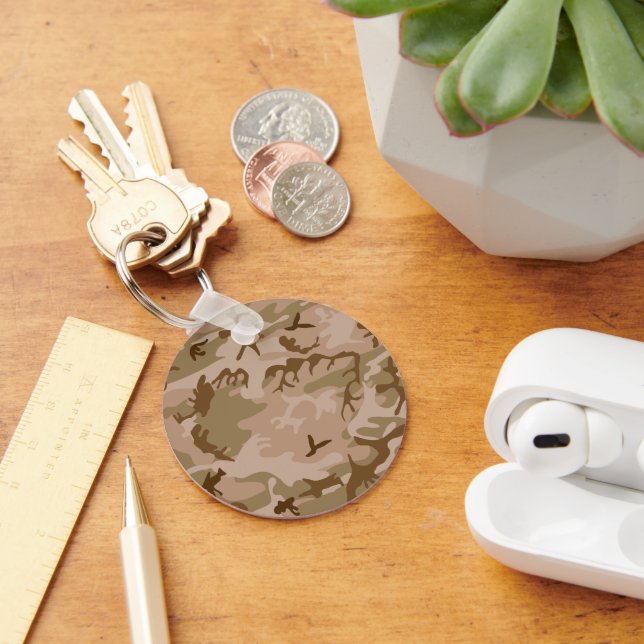 Desert Camouflage Pattern, Military Pattern, Army Keychain (Desk)