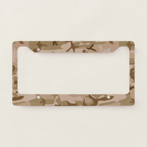 Desert Camouflage Pattern Military Pattern Army License Plate Frame