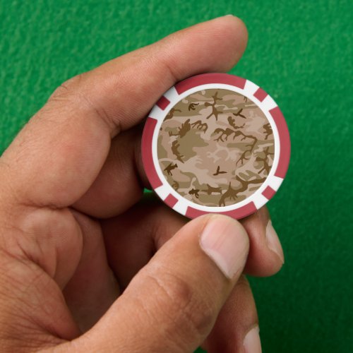 Desert Camouflage Pattern Military Pattern Army Poker Chips