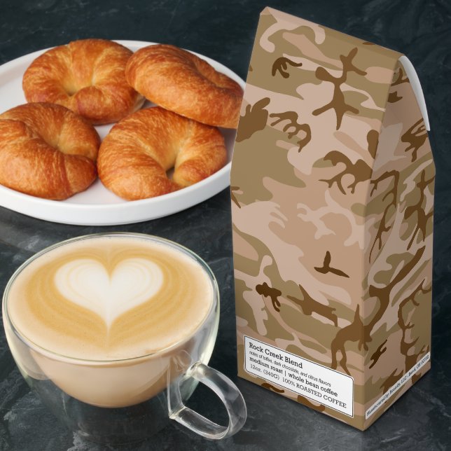 Desert Camouflage Pattern, Military Pattern, Army Roasted Coffee (Breakfast)