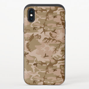 Desert Camouflage Pattern, Military Pattern, Army iPhone XS Slider Case