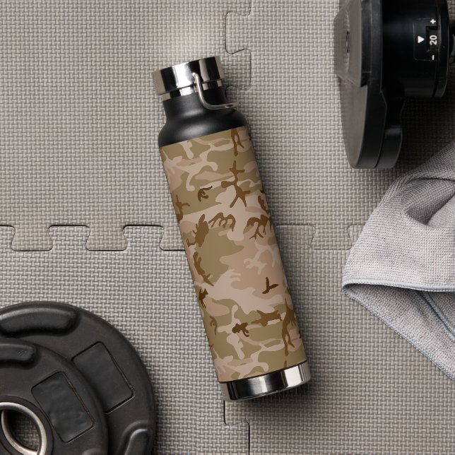 Desert Camouflage Pattern, Military Pattern, Army Water Bottle (Gym)