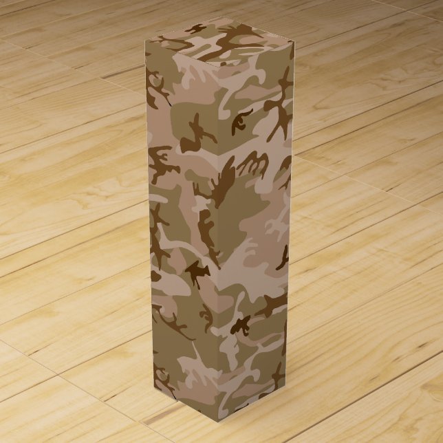 Desert Camouflage Pattern, Military Pattern, Army Wine Box (Front)