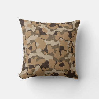 Desert Camouflage Pattern Throw Pillow