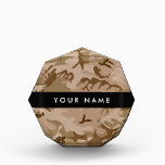 Desert Camouflage Pattern, Your name, Personalize Acrylic Award<br><div class="desc">Elegant,  stylish and sophisticated desert camouflage pattern in brown and green color. Modern and trendy gift,  perfect for the military lover in your life. Personalize by adding your name,  nickname,  monogram or initials.</div>