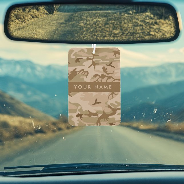 Desert Camouflage Pattern, Your name, Personalize Air Freshener (Creator Uploaded)