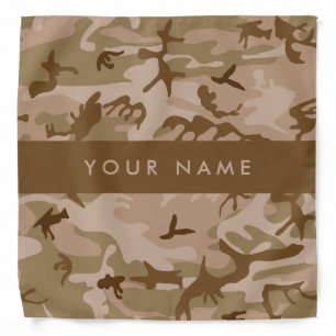 Desert Camouflage Pattern, Your name, Personalize Bandana