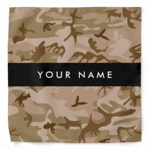 Desert Camouflage Pattern, Your name, Personalize Bandana