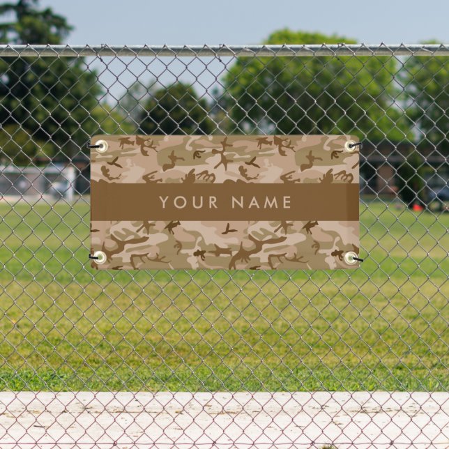 Desert Camouflage Pattern, Your name, Personalize Banner (Insitu)