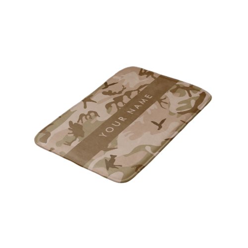 Desert Camouflage Pattern Your name Personalize Bath Mat