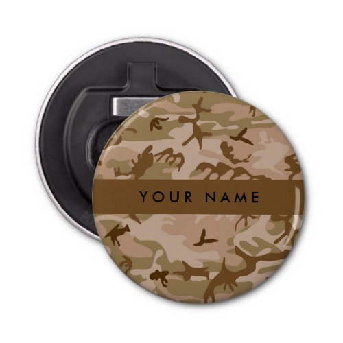 Desert Camouflage Pattern Your name Personalize Bottle Opener