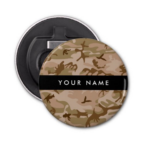 Desert Camouflage Pattern Your name Personalize Bottle Opener