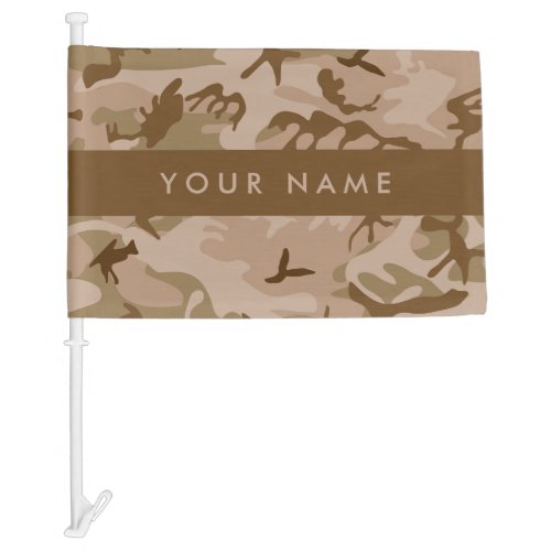 Desert Camouflage Pattern Your name Personalize Car Flag