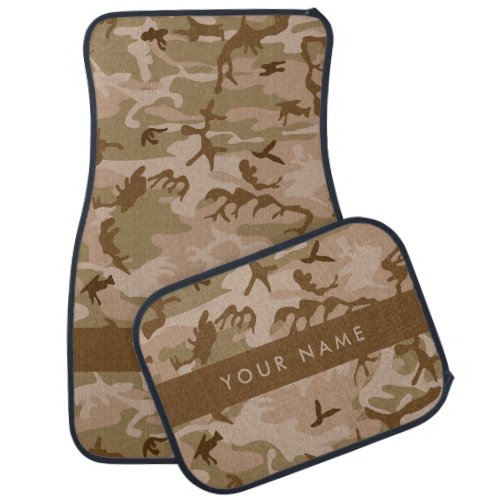 Desert Camouflage Pattern Your name Personalize Car Floor Mat