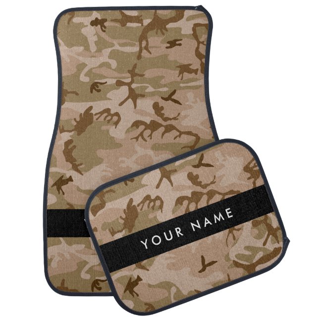Desert Camouflage Pattern, Your name, Personalize Car Floor Mat (Set)