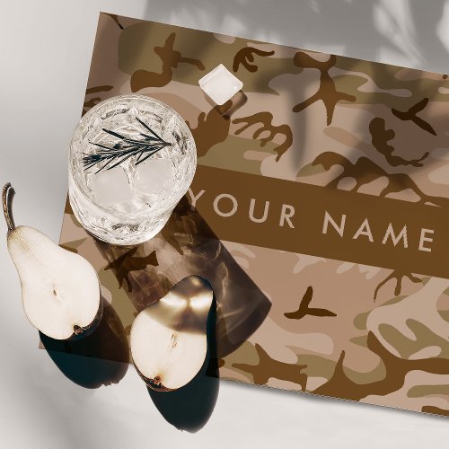 Desert Camouflage Pattern Your name Personalize Cloth Placemat