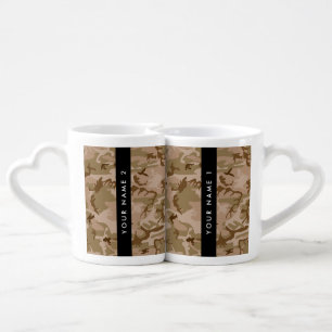 Desert Camouflage Pattern, Your name, Personalize Coffee Mug Set