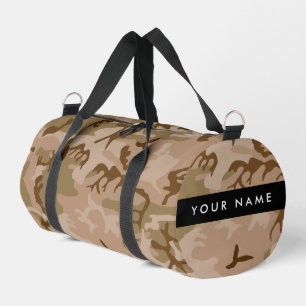 Desert Camouflage Pattern, Your name, Personalize Duffle Bag