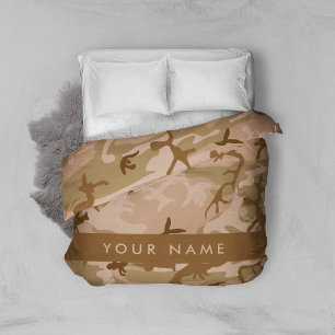 Desert Camouflage Pattern, Your name, Personalize Duvet Cover