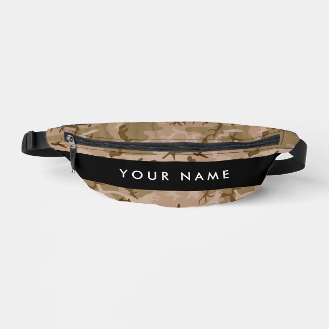 Desert Camouflage Pattern, Your name, Personalize Fanny Pack (Front)
