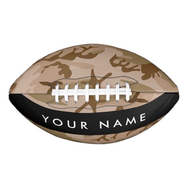 Desert Camouflage Pattern, Your name, Personalize Football (Front)