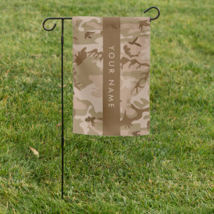 Desert Camouflage Pattern, Your name, Personalize Garden Flag