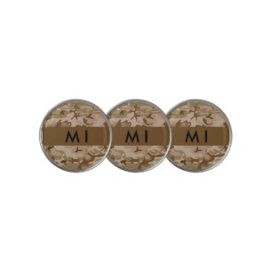 Desert Camouflage Pattern, Your name, Personalize Golf Ball Marker
