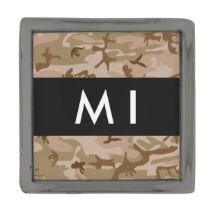 Desert Camouflage Pattern, Your name, Personalize Gunmetal Finish Lapel Pin