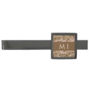 Desert Camouflage Pattern, Your name, Personalize Gunmetal Finish Tie Bar