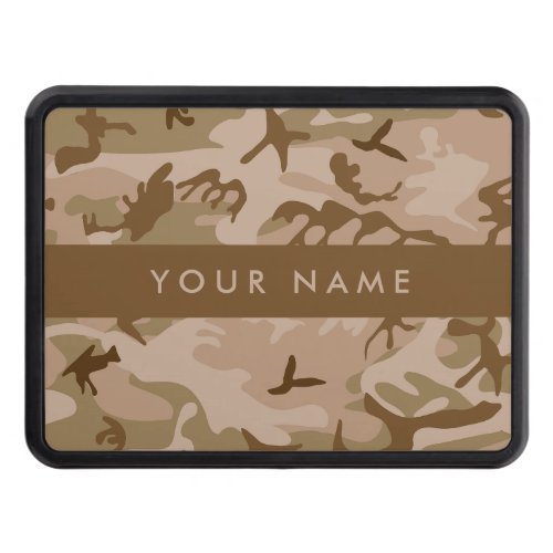 Desert Camouflage Pattern Your name Personalize Hitch Cover