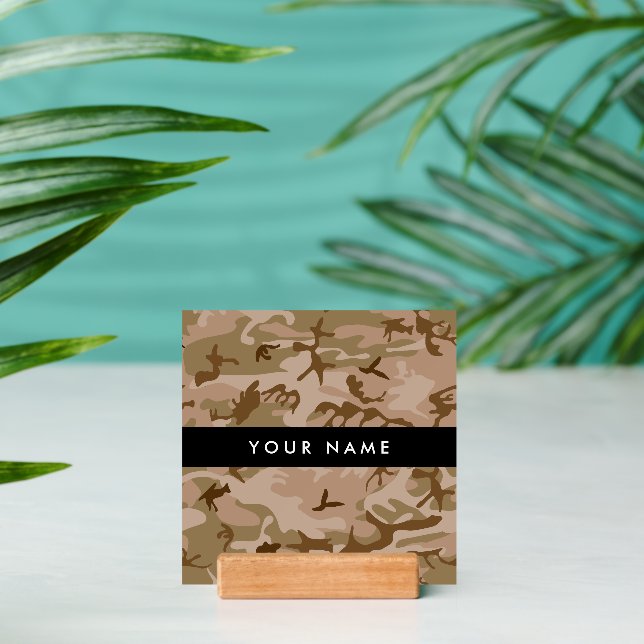 Desert Camouflage Pattern, Your name, Personalize Holder (Insitu 2 (Back))