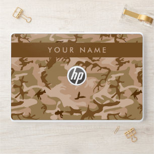 Desert Camouflage Pattern, Your name, Personalize HP Laptop Skin