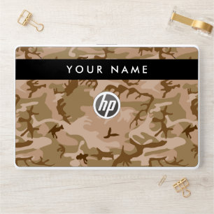 Desert Camouflage Pattern, Your name, Personalize HP Laptop Skin