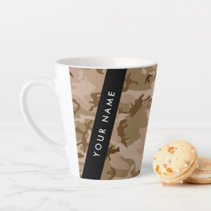 Desert Camouflage Pattern, Your name, Personalize Latte Mug