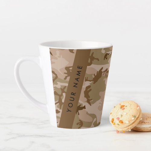 Desert Camouflage Pattern Your name Personalize Latte Mug